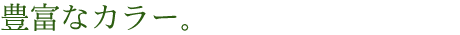 豊富なカラー